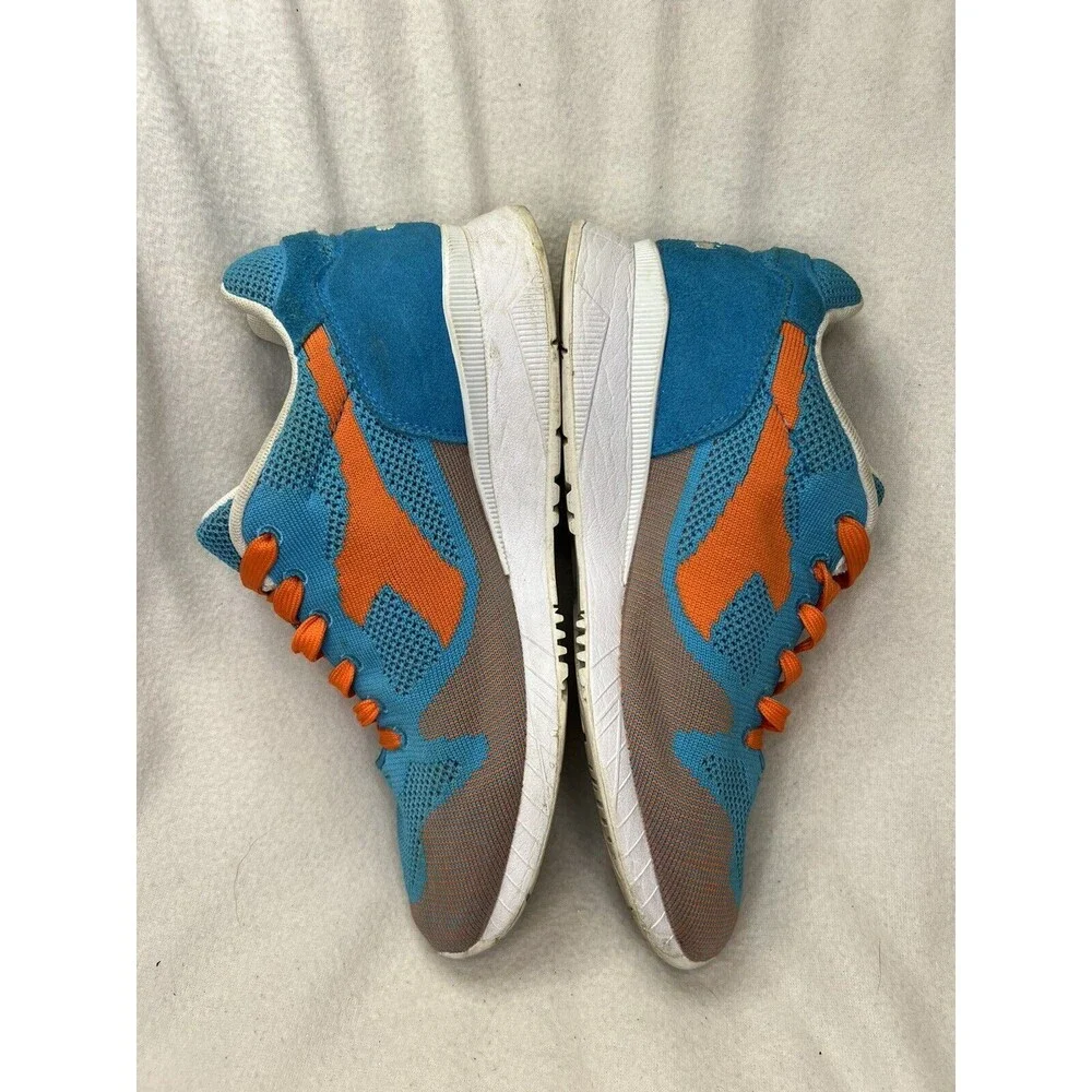 Diadora‎ V7000 Weave Sneakers Mens Size 7.5 Blue Orange Retro Runner Shoes